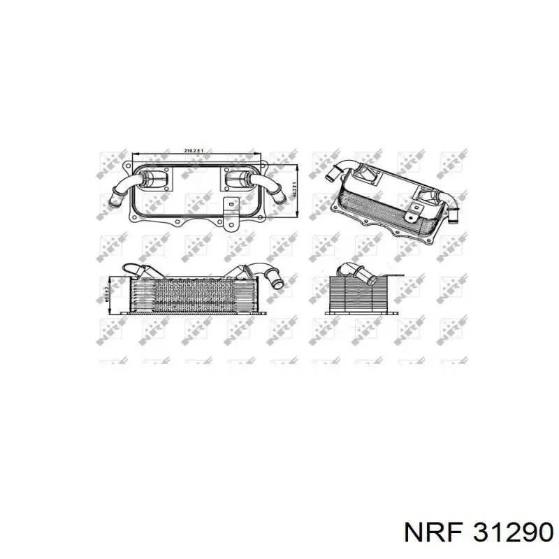 31290 NRF radiador de aceite, bajo de filtro