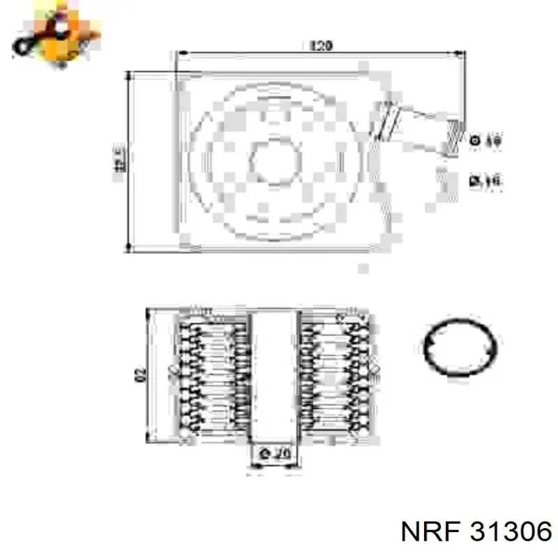 31306 NRF radiador de aceite, bajo de filtro