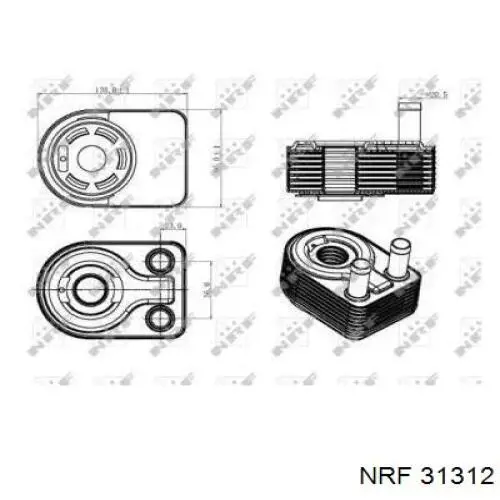 31312 NRF radiador de aceite