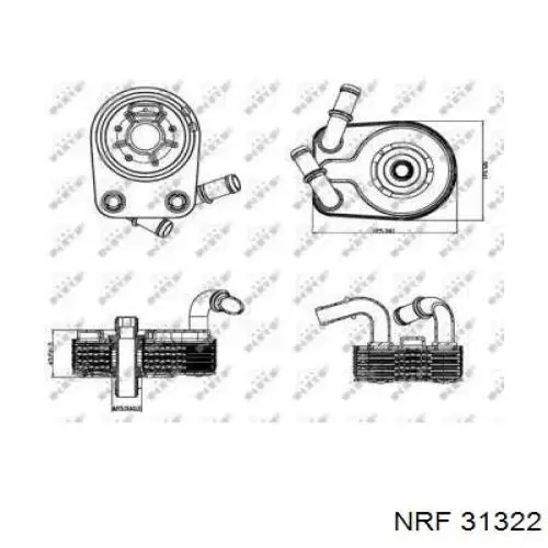 Radiador de aceite 31322 NRF