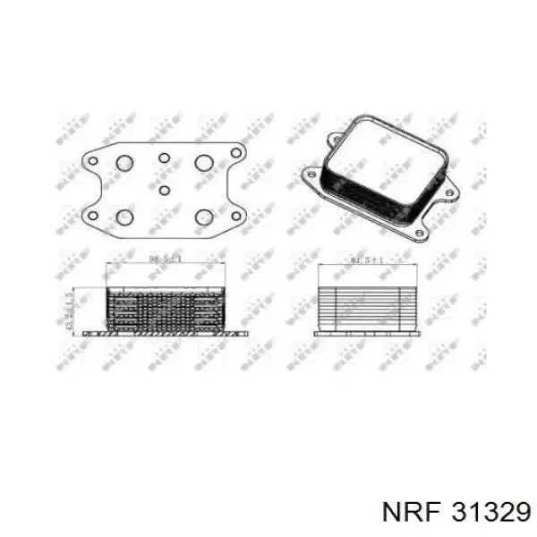 31329 NRF radiador de aceite