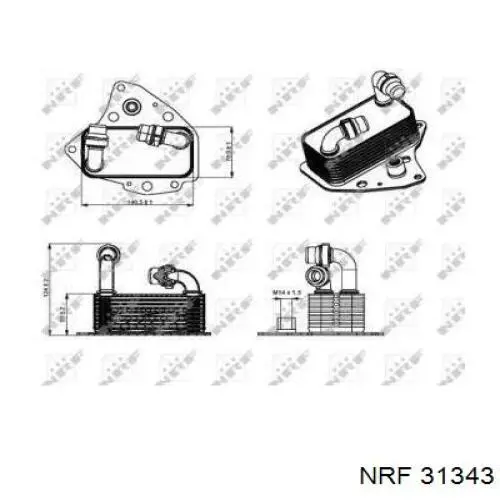 Radiador de aceite debajo del filtro NRF 31343 precio, desde 109,14 EUR