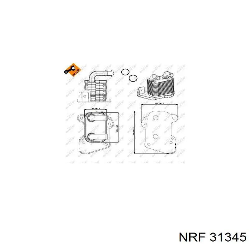 31345 NRF Radiador de aceite