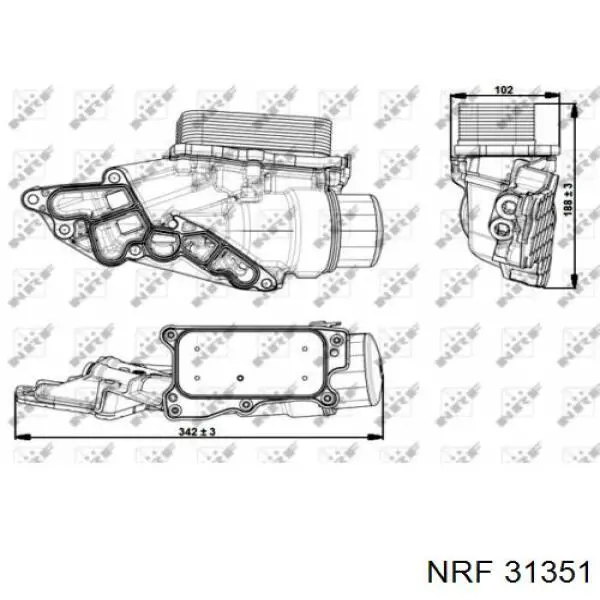 31351 NRF caja, filtro de aceite