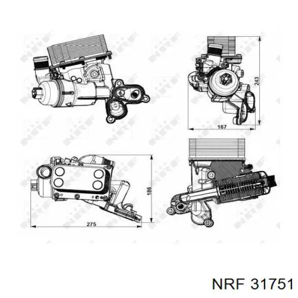 31751 NRF Portafiltro de aceite