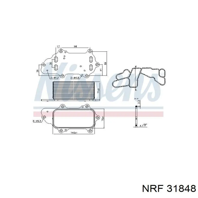 31848 NRF radiador de aceite