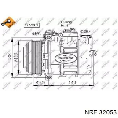 32053 NRF Compresor climatizador