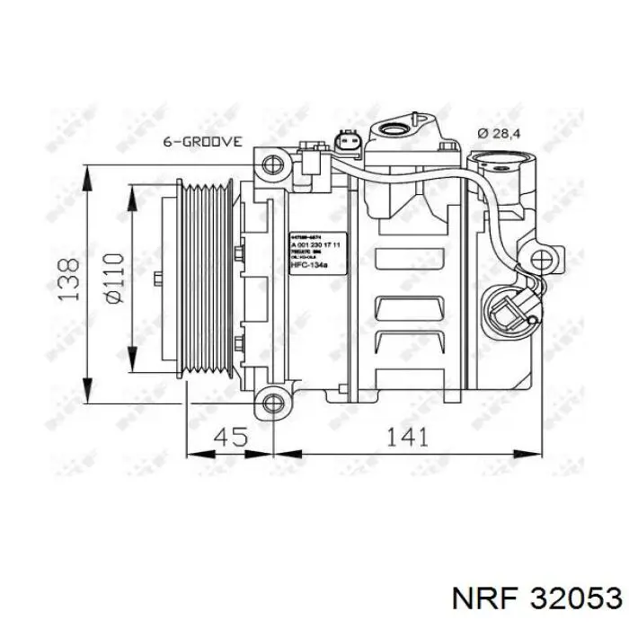 32053 NRF compresor de aire acondicionado