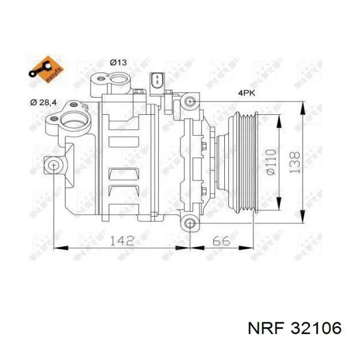 Compresor ac NRF 32106 precio, desde 293,21 EUR