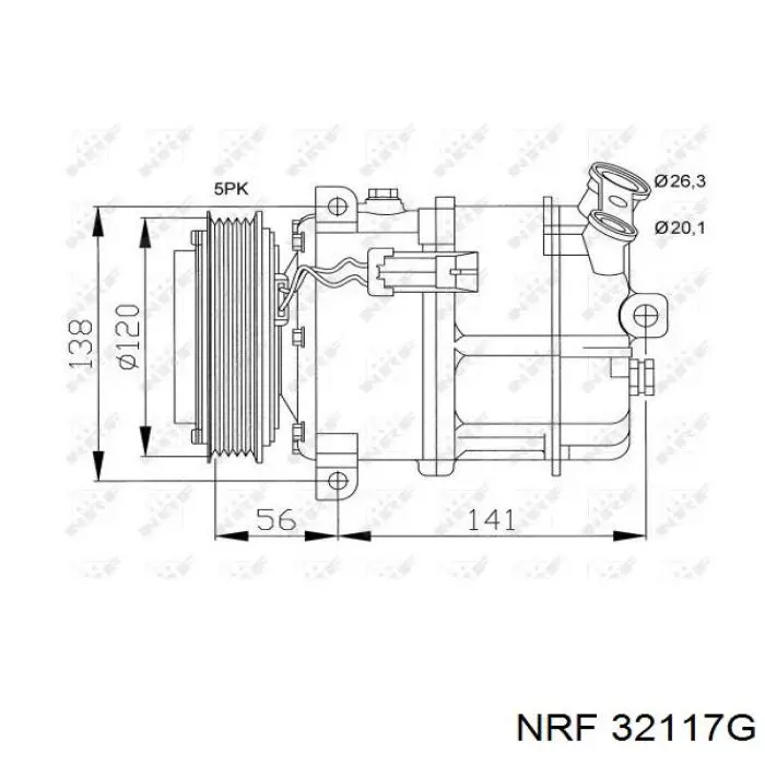 32117G NRF compresor de aire acondicionado