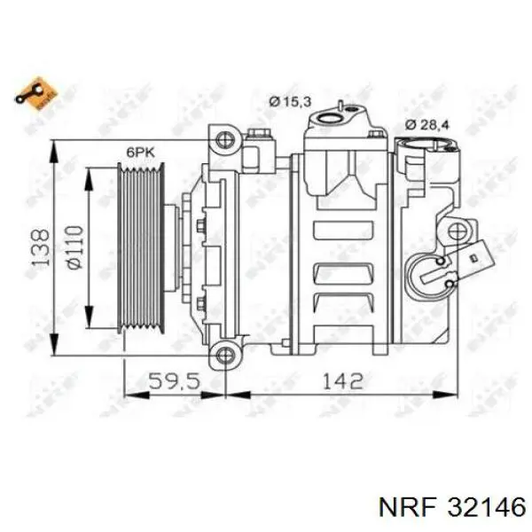 32146 NRF compresor de aire acondicionado