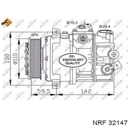 Compresor de aire acondicionado 32147 NRF