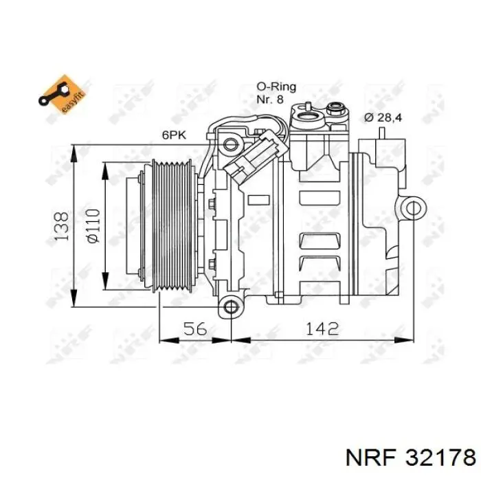 32178 NRF compresor de aire acondicionado