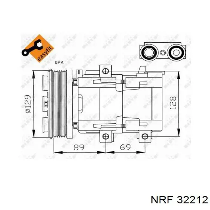 Compresor de aire acondicionado Jaguar X-type CF1