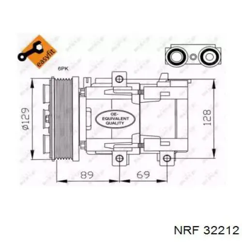 Compresor de aire acondicionado Jaguar X-type CF1