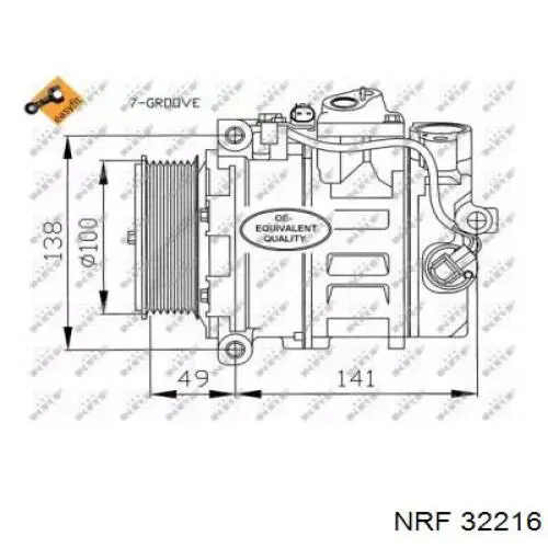 32216 NRF compresor de aire acondicionado