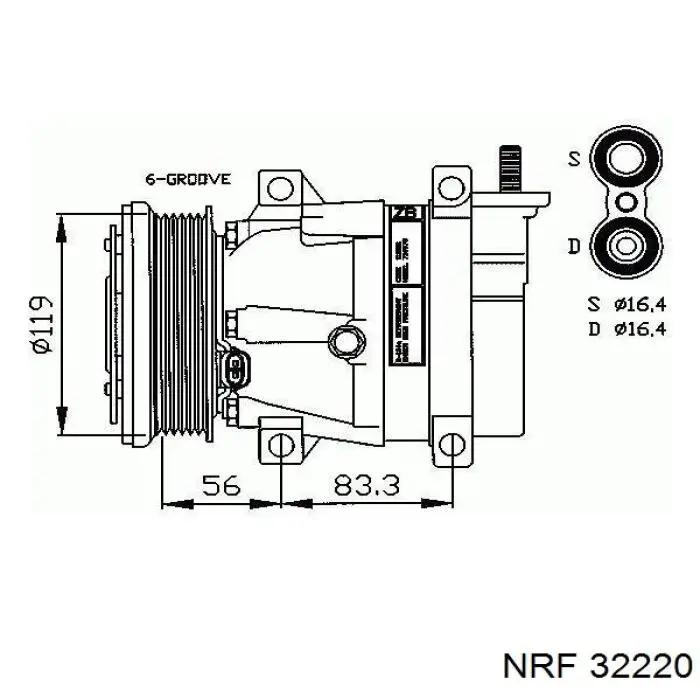 133129R ACR compresor de aire acondicionado