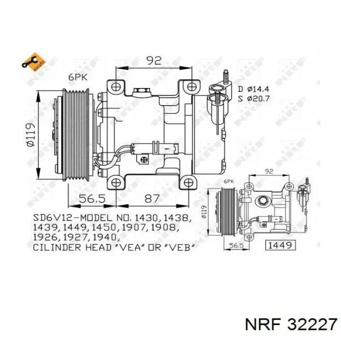 671012 ERA compresor de aire acondicionado