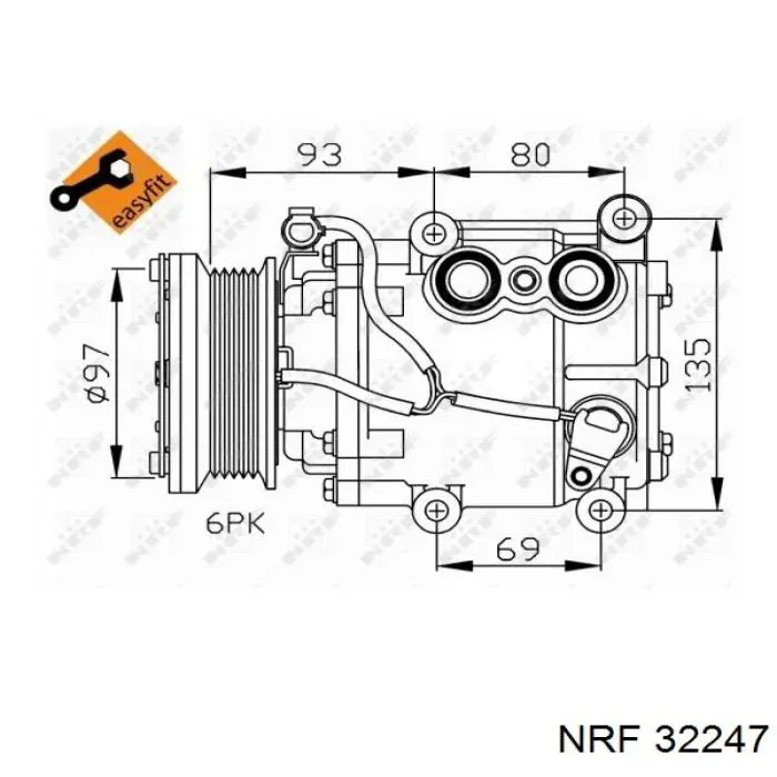 32247 NRF compresor de aire acondicionado