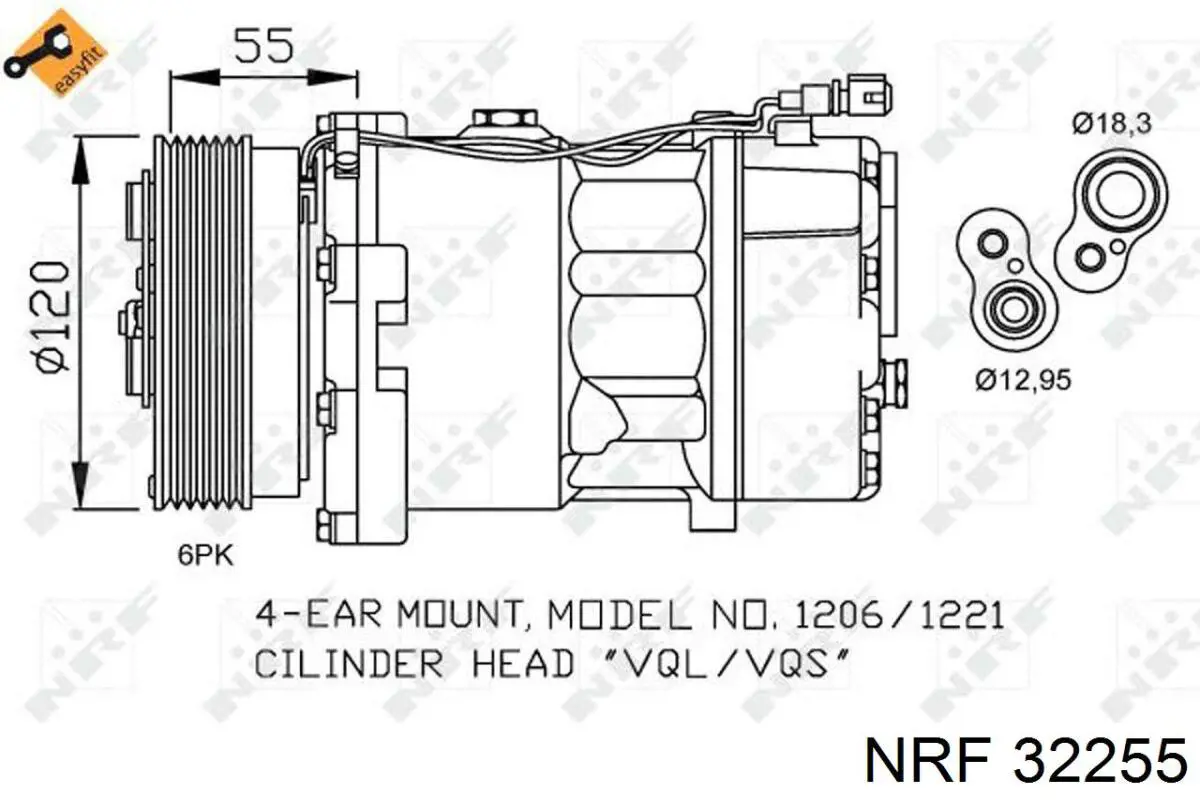 Comprar 32255 NRF Compresor de aire acondicionado coche