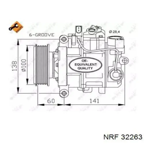 Comprar 32263 NRF Compresor de aire acondicionado coche