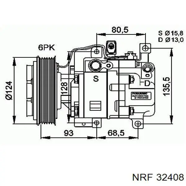 32408 NRF compresor de aire acondicionado