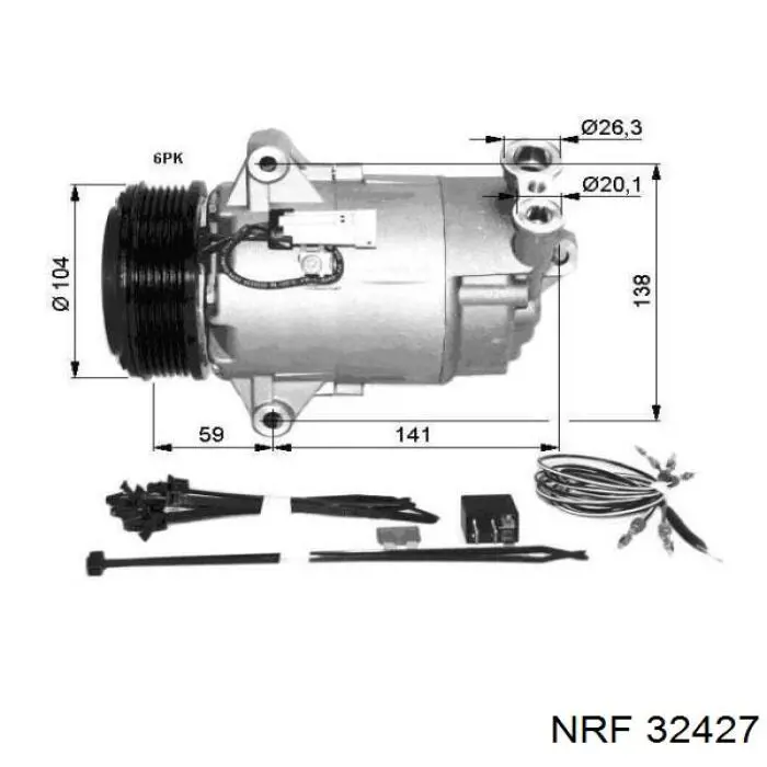 32427 NRF compresor de aire acondicionado