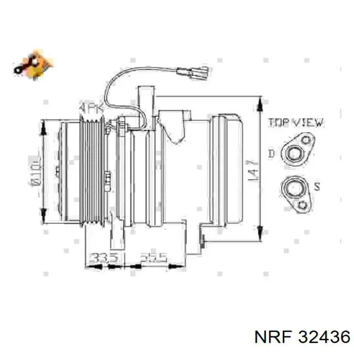 32436 NRF compresor de aire acondicionado