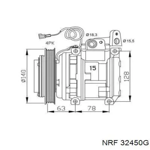 Compresor de aire acondicionado 32450G NRF