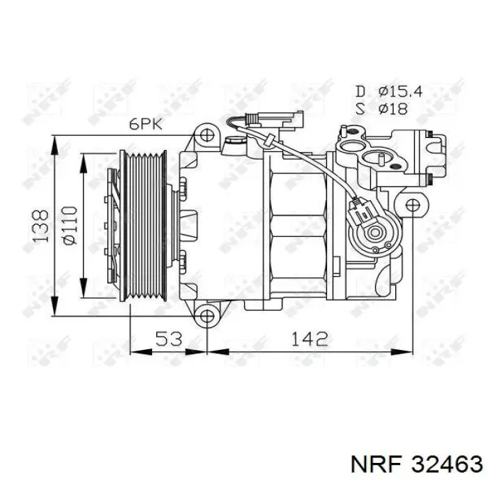 32463 NRF compresor de aire acondicionado