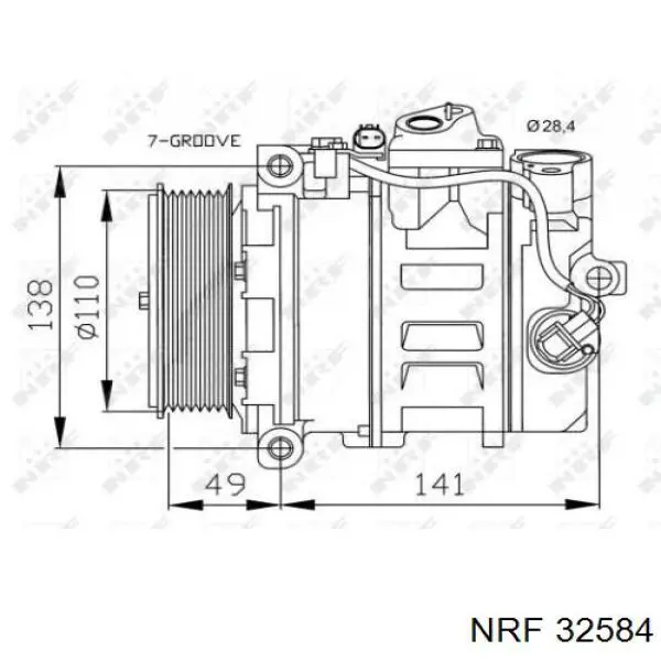 Compresor ac NRF 32584 precio, desde 255,54 EUR