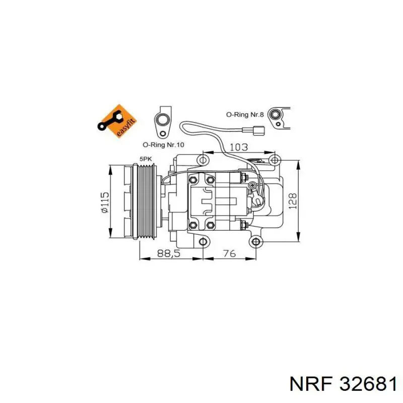 32681 NRF compresor de aire acondicionado
