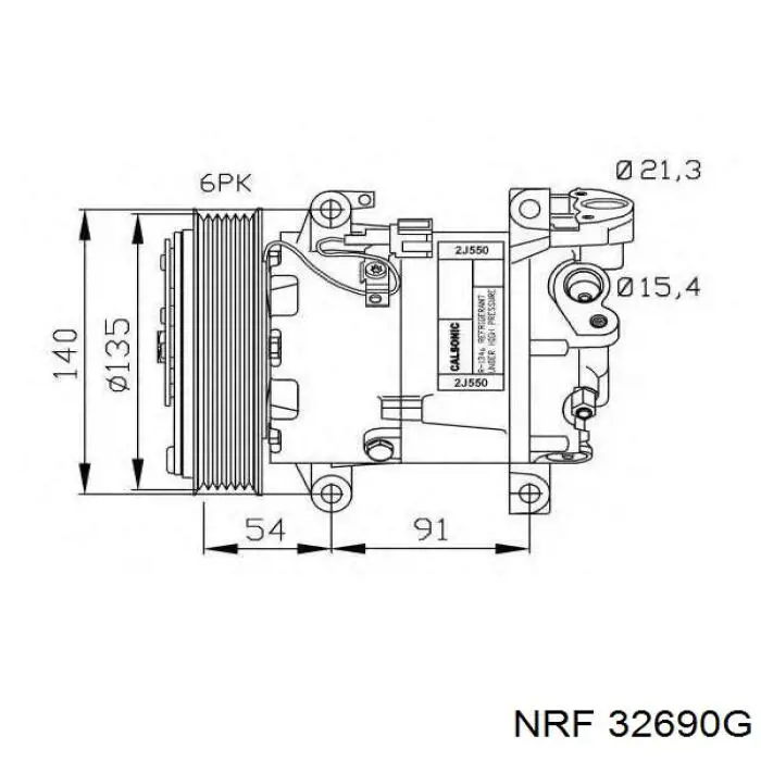 ACP20000P Mahle Original compresor de aire acondicionado