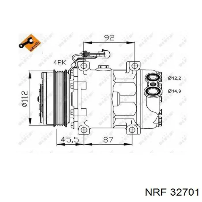 32701 NRF Compresor climatizador