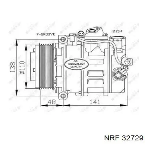 32729 NRF Compresor climatizador