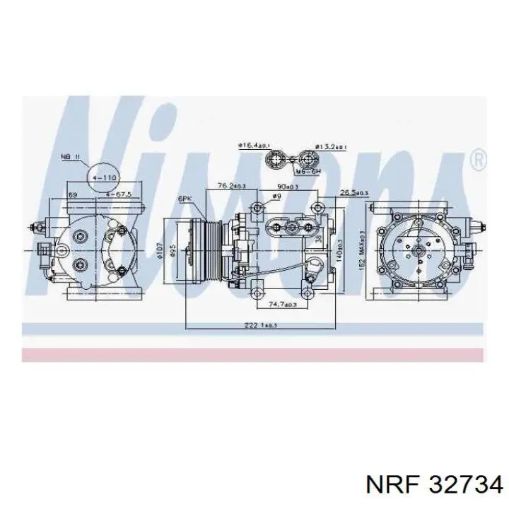 Compresor de ac NRF 32734