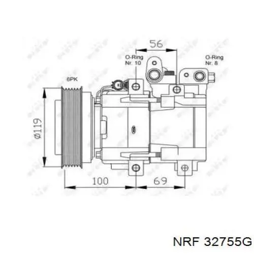 32755G NRF compresor de aire acondicionado
