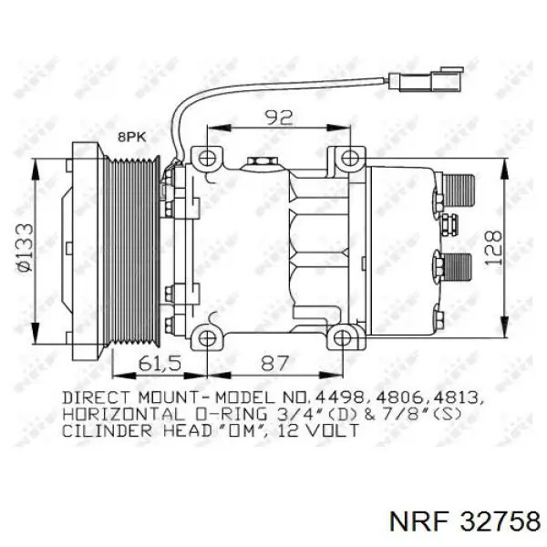 32758 NRF Compresor climatizador