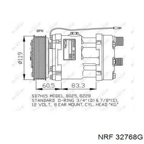 32768G NRF compresor de aire acondicionado