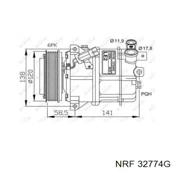 32774G NRF compresor de aire acondicionado