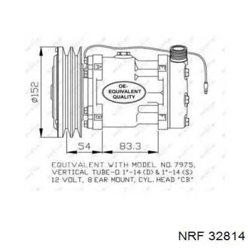 SD7H15-7975 Sanden compresor de aire acondicionado