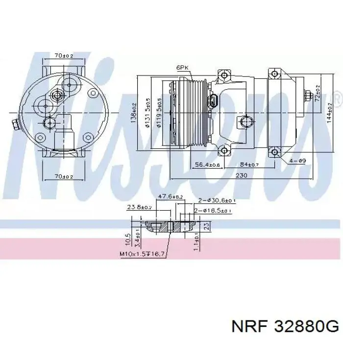 Comprar 32880G NRF Compresor de aire acondicionado coche