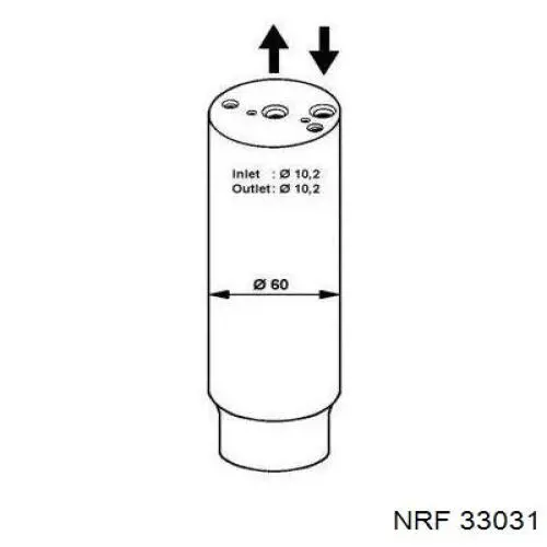33031 NRF Filtro deshidratante aire acondicionado