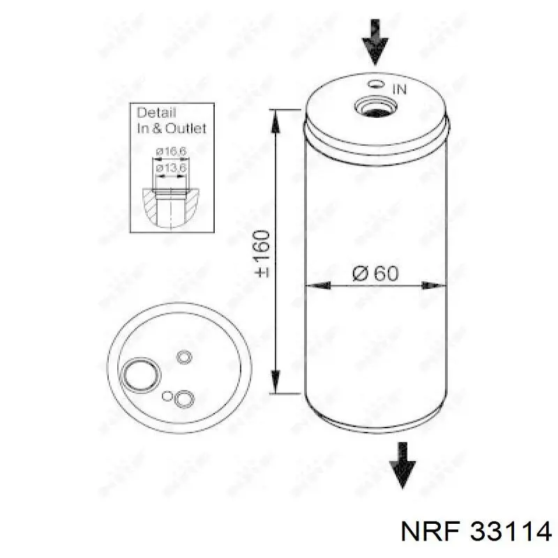 33114 NRF receptor-secador del aire acondicionado