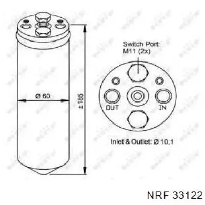 33122 NRF filtro deshidratador