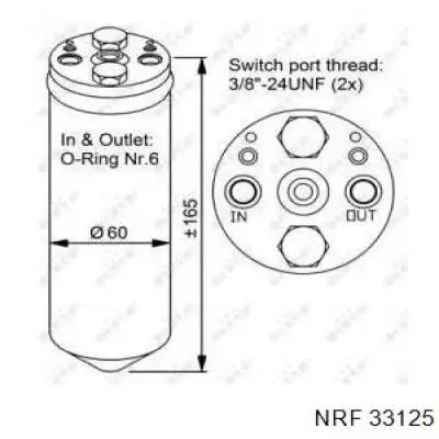 Comprar 33125 NRF Filtro secador de aire acondicionado