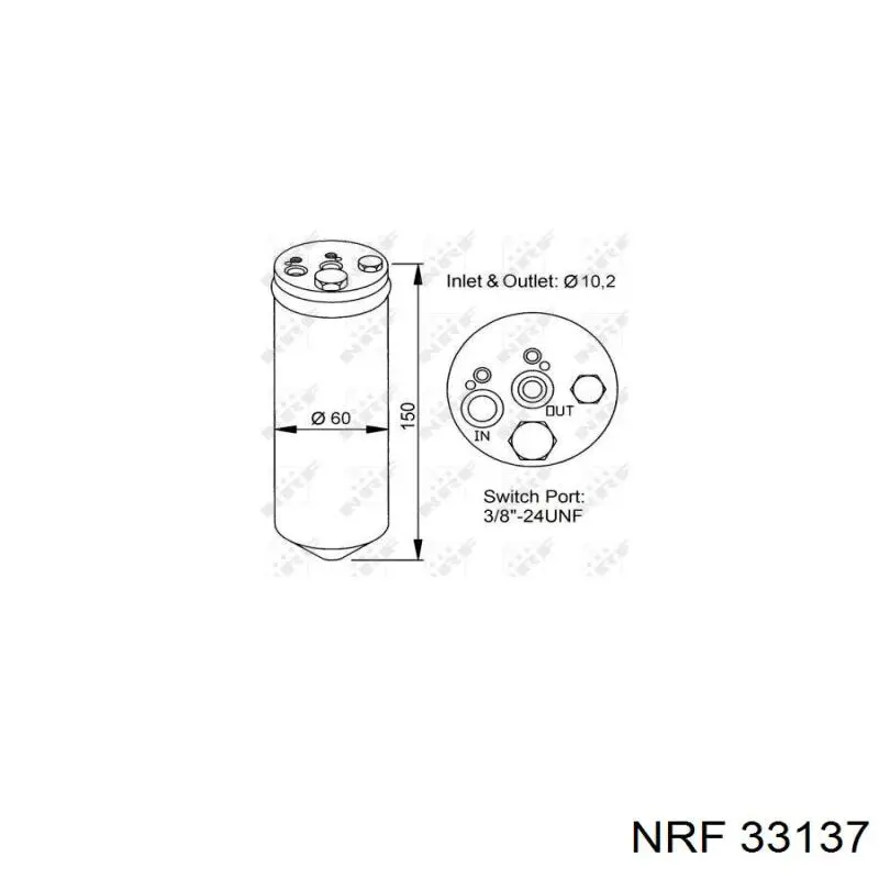 Filtro deshidratante, aire acondicionado para Nissan Primera (WP11)