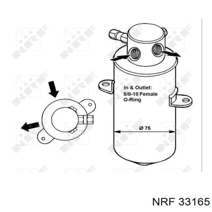 33165 NRF receptor-secador del aire acondicionado