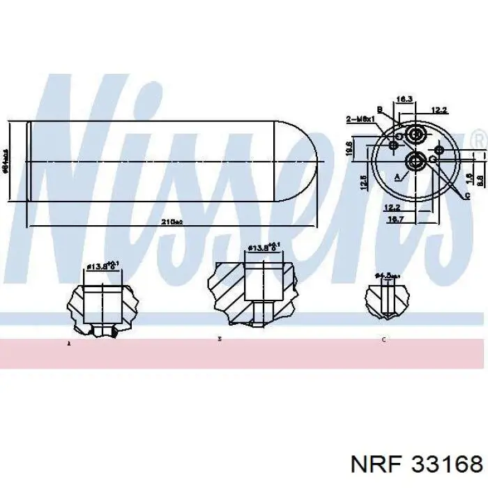 33168 NRF Filtro deshidratante aire acondicionado