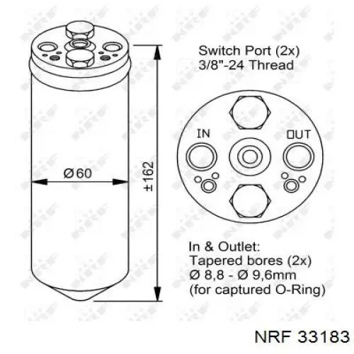 33183 NRF receptor-secador del aire acondicionado
